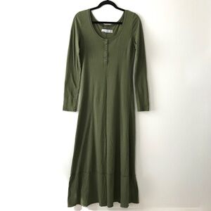 Free People Beach Green Miles of Henley Maxi Dress